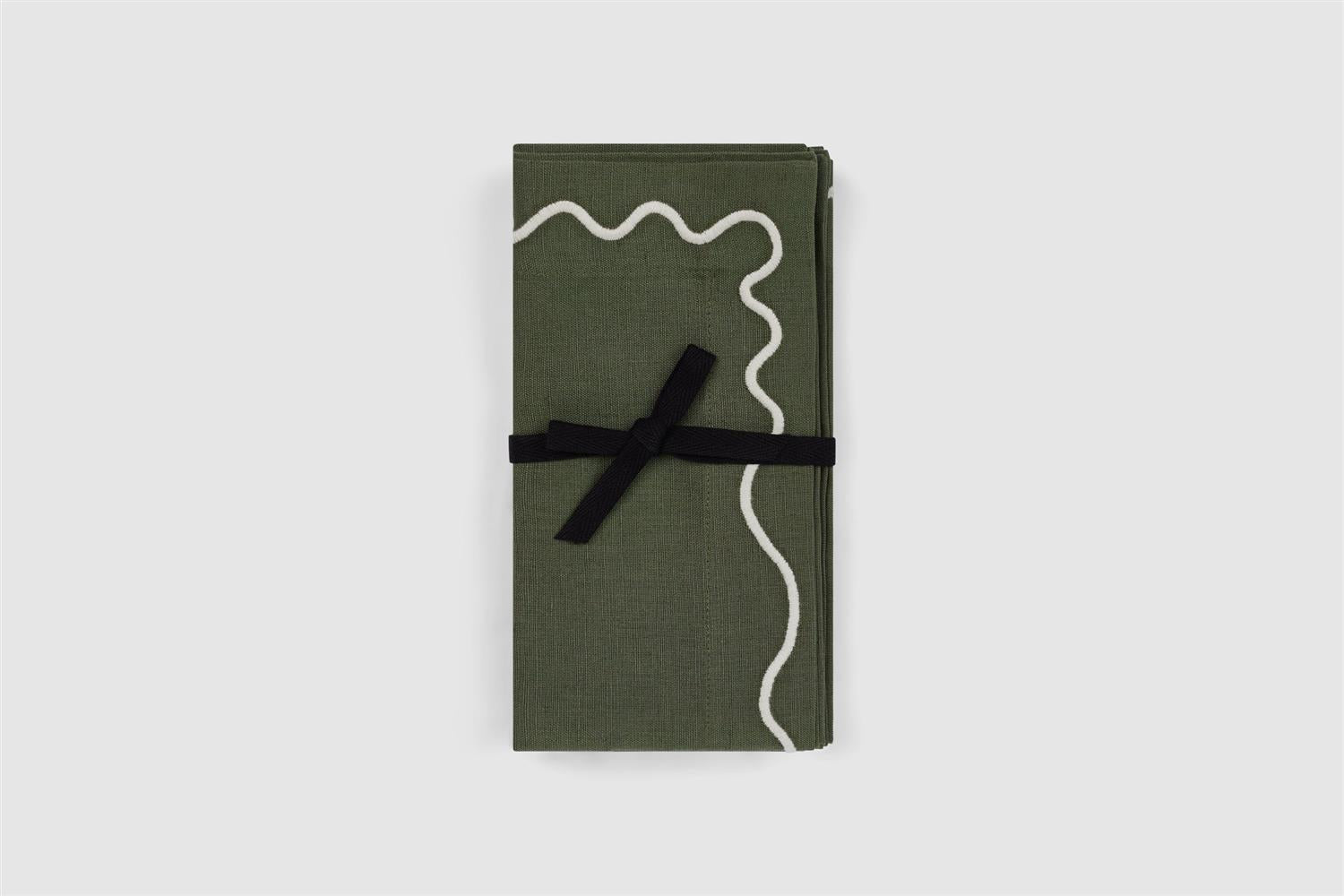 Jules Napkin 4pk Forest Green Dekor